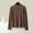 Coffee, variant on Women Spring Tops Lightweight Ruffle Mock Neck Solid Color Long Sleeve Undershirt - Half High Neck Ribbed Tops Ribbed Lettuce Trim Soft Base Layer - Fitted Casual Homewear for Women Black L