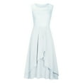 thumbnail image 4 of Dorkasm Cocktail Dresses for Women 2024 Mother of The Bride Dresses Tea Length Sleeveless Formal Chiffon Dresses White S, 4 of 6