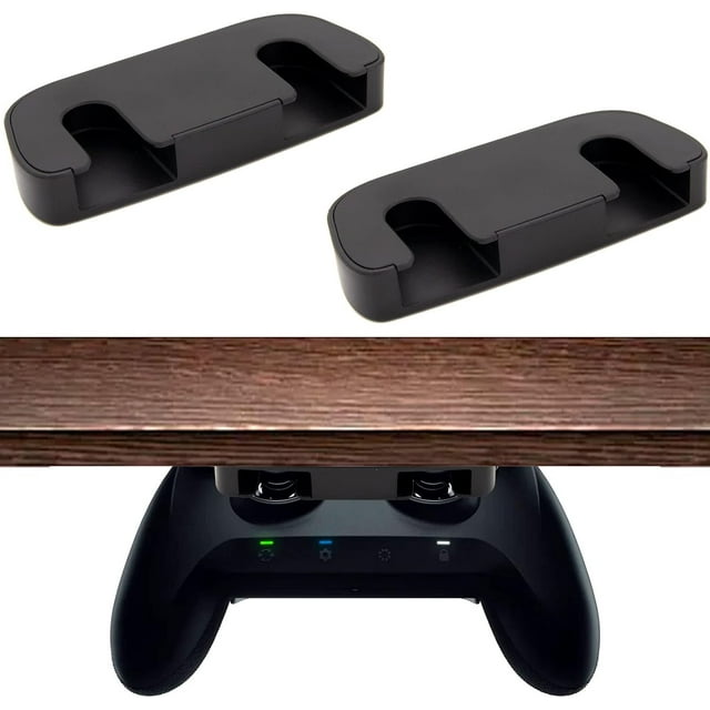 Soporte para joystick PS5 PS4 de 2 piezas, soporte para joystick debajo de la mesa Soporte de almacenamiento colgante para gamepad