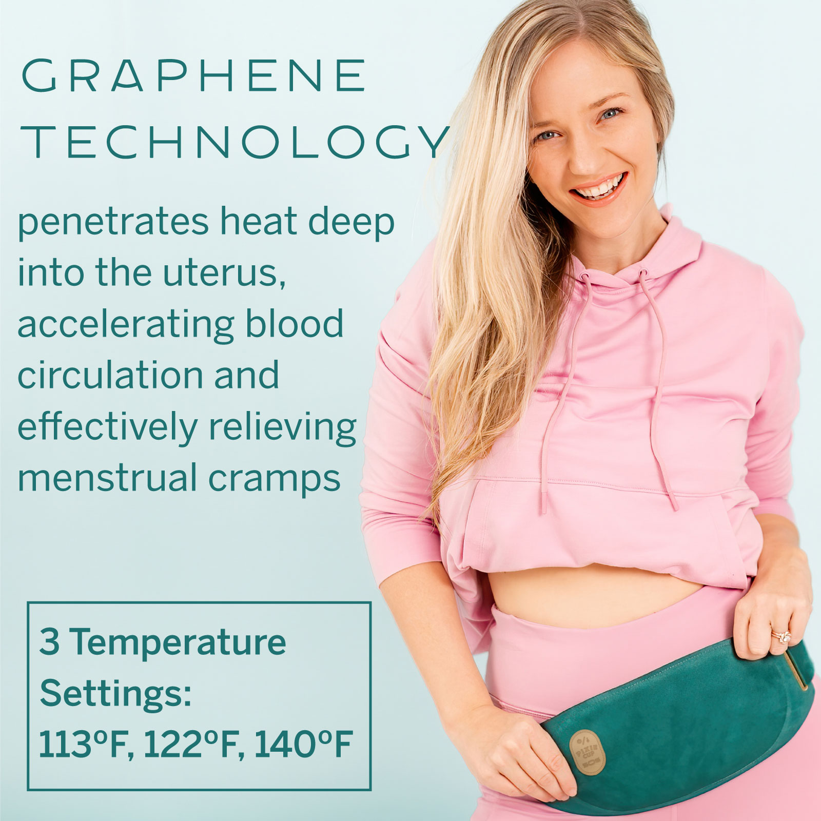 Pixie Period Heating Pad for Cramps - Most Discrete Wearable Heating Pad - Unnoticeable Under Clothes - Best Portable Pain Relief Belt Device with Heat On The Market - Hours of Menstrual Pain Relief