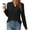 Black, variant on SNKSDGM Casual Easter Shirts Tops for Women Work Out Women's Solid Color V Neck Long Sleeve Blouse with Ruffled Shoulder Casual Stylish Fall Winter Top Spring Tops for Women 2025 Trendy Dressy
