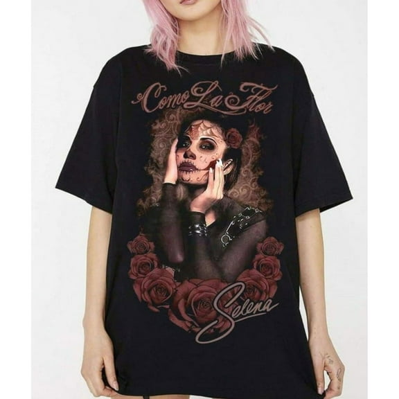 Selena Quintanilla Shirt, Como La Flor shirt, Dia de los Muertos Shirt, MEXICAN Girl Shirt_Morena, Short Sleeve Unisex Shirts