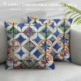 thumbnail image 3 of Autua Mosaic Graphic Decorative Short Plush Throw Pillow Cover for Home Couch Living Room Bed Sofa Zipper Closure All Year Round Suitable Pillow Covers 1PC 18x18in, 3 of 5