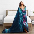 thumbnail image 5 of DouZhe Ultra-Soft Micro Fleece Lightweight Flannel Bed Blanket, Cyberpunk Creativity Future Woman Print Cozy Warm Throw Blankets, 50"x40", 5 of 7