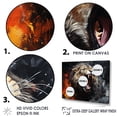 thumbnail image 3 of Designart "Roaring With Feral Passion: The Lion I" Animals Lion Wall Art Living Room, 3 of 7