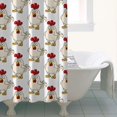 thumbnail image 4 of White Chicken Cartoon Pattern Shower Curtain 36"x72" ,Bathroom Decorative Shower Curtains Set with 12 Hooks,Modern Waterproof Washable Shower Curtain, 4 of 6