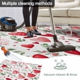 thumbnail image 5 of Valentine's Day Outdoor Rug for Patio/Deck/Porch, Non-Slip Large Area Rug 5 x 7 Ft, Pink Red Love Heart Spring Green Botanical Indoor Outdoor Rugs Washable Area Rugs, Camping Rug Carpet Runner, 5 of 8