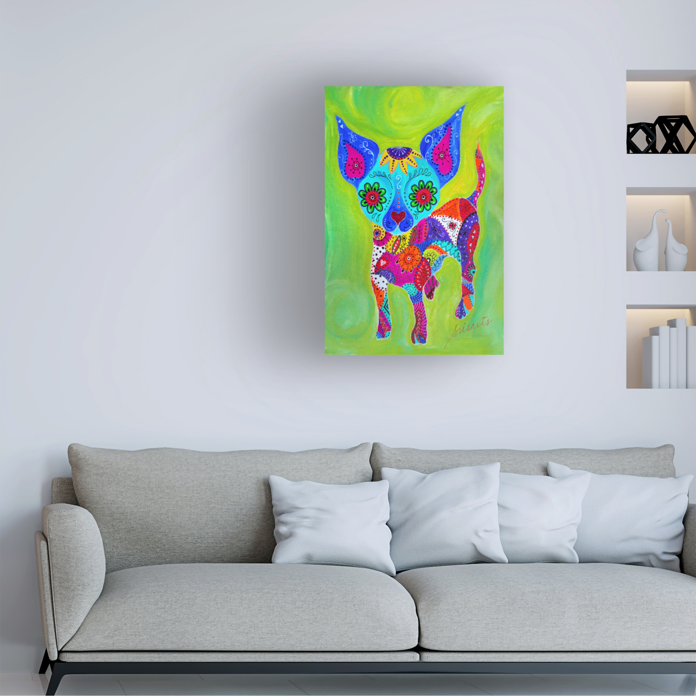 Trademark Fine Art 'Talavera Happy Chihuahua' Canvas Art by Prisarts