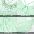 thumbnail image 5 of LittleSpring Little Girls Summer 2 Piece Outfits Kids Backless Tank Top and Shorts Sets Beach Clothes Green Size 6, 5 of 6