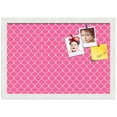thumbnail image 2 of PinPix 19x13 Custom Cork Bulletin Board Pink Chain Poster Board Has a Fabric Style Canvas Finish, Framed in Pink Chain, by ArtToFrames (PinPix-578), 2 of 6