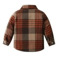 thumbnail image 6 of Toddler Boys Girls Shirt Coat Jacket Plaid Long Sleeve Kids Lapel Button Tops Outwear, 6 of 6