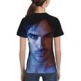 thumbnail image 5 of Vampire Diaries Ian Somerhalder Youth Unisex T-Shirt Crewneck Short Sleeve Double-Sided Print Tee Shirts Top For Boys Girls Kid Teen Medium, 5 of 6