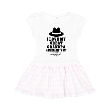 

Inktastic Grandparents Day I Love My Great Grandpa Gift Toddler Girl Dress