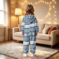thumbnail image 7 of Christmas One Piece Boys Girls Jumpsuit Onesie Pajamas Zip Up Hooded Girls Fashion Holiday Cute Xmas Tree Snowflake Print Funny Soft Fall Loose Fit Sleepwear Homewear 2-12 Years, 7 of 7