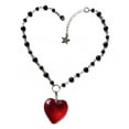 thumbnail image 6 of Love Heart Charm Necklace with Bead Chain Hip-hop Clavicle Choker Punk Party, 6 of 6