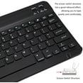 thumbnail image 4 of GFDYREE Slim Bluetooth Keyboard Portable Mini Wireless Keyboard Rechargeable for Tablet iPad iPhone Apple Phone Smartphone Laptop iOS Android Windows (10 inch Black), 4 of 7