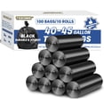 thumbnail image 1 of Bolsas de basura T.FORING de 40-45 galones, resistentes, 100 unidades, negras, 1 of 6