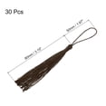 thumbnail image 2 of Uxcell 30Pack 5" Silky Bookmark Tassels with Loop for DIY Craft Accessory, Dark Coffee, 2 of 6