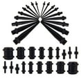 thumbnail image 5 of 50 Pieces Ear Stretching Kit 14G-00G Acrylic Tapers and Plugs + Silicone Tunnels - Ear Gauges Expander Set Body Piercing Jewelry (White), 5 of 6