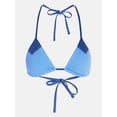 thumbnail image 5 of Kacey Lee Women's and Women's Plus Triangle Halter Bikini Top with Seaming, Sizes XS-3X, 5 of 5