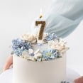 thumbnail image 6 of Gold Macaron Number Birthday Candle, Luxury Cake Decoration with Metallic Beads for Anniversary Party Celebration, Stable Wax Candle Accessory for Birthdays Weddings Events, 6 of 6