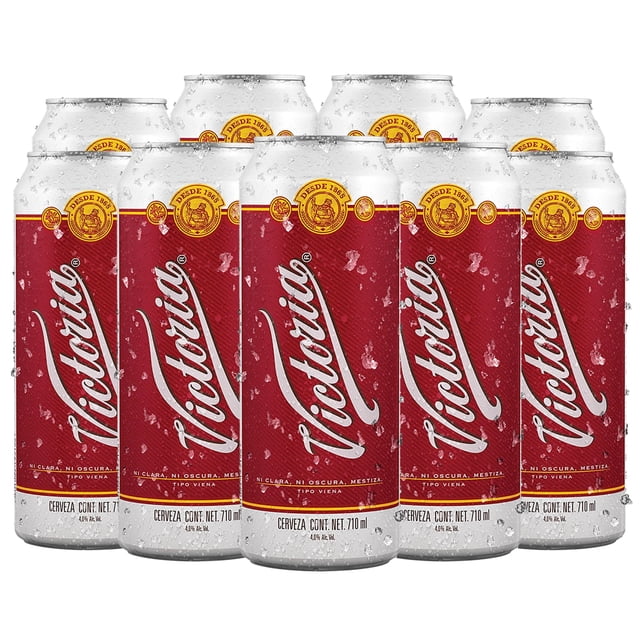 Cerveza Victoria tipo Viena 12 latones de 710ml, aroma a maltas y lúpulo, perfecta para acompañar toda la comida mexicana.