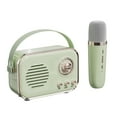 thumbnail image 1 of Microphone Haut-Parleur Bluetooth Maison Extérieur Chanson Portable Rétro Système de Son, 1 of 4