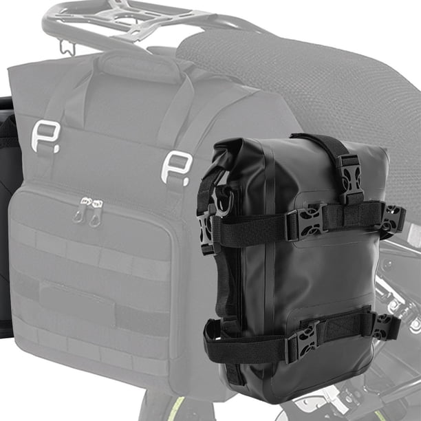 Bolsa lateral impermeable para motocicleta con liberación rápida, mochila de ciclismo de PVC de gran capacidad, bolsa duradera para equipos al aire libre, 31,8x18,5x10cm