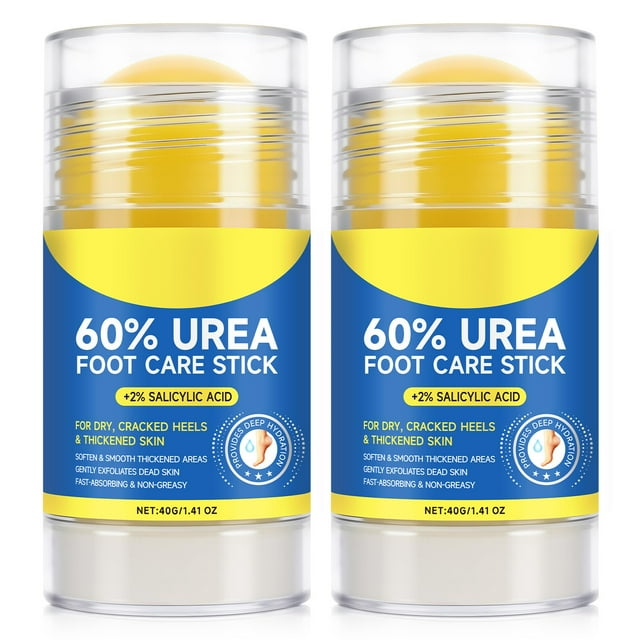Crema de urea al 60% con 2% de ácido salicílico para talones agrietados, 120 ml x2