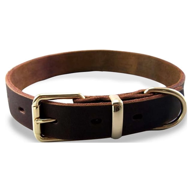 Mighty Paw Collar de cuero para perro, cuero envejecido súper suave, calidad premium, aspecto moderno y elegante.