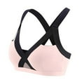 thumbnail image 3 of Munlar High Impact Support Sports Bras for Women Wireless Longline Sports Bra Pink Bounce Control Padded Sports Bras XXXL, 3 of 5