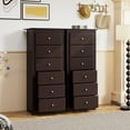 thumbnail image 3 of Giantex 6 Dresser Chest, Free Standing Wooden Storage Cabinet, Tall Dresser Clothes Organizer, Brown, 3 of 9