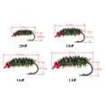 thumbnail image 5 of Griffith Gnat Fly Fishing Lure - 2PCS Bionic Fishing Bait Kit with Barb Hook and Box,Nymph Bionic Bait, 5 of 7