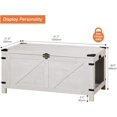 thumbnail image 2 of WAMPAT Coffee Table, Living Room, Lift Top with Storage, Small Accent Furniture, Mesh Cabinet, Rustic Lock, Antique White, 2 of 7
