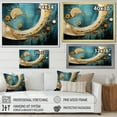 thumbnail image 4 of Designart "Gold Teal Abstract VORTEXs III" Abstract Spirals Canvas Art Print, 4 of 5