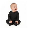 thumbnail image 2 of Bellafa Infant Baby Boys' Long Sleeve Footed One-Piece Button Snap Romper Jumpsuit Cotton Bodysuit Onesies For Newborn 0-12M, 2 of 7