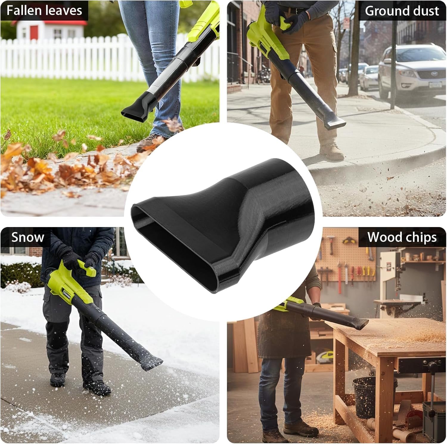 Leaf Blower Flat Nozzle for Ryobi P21011, Blower Airflow Attachment, Lawn Debris Concentrator, Outdoor Yard Cleaning Accessory