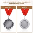 thumbnail image 4 of Uxcell Award Medal, Place Winner Medal with Red Ribbon Prize Medal for Competitions Sport Silver, 4 of 7