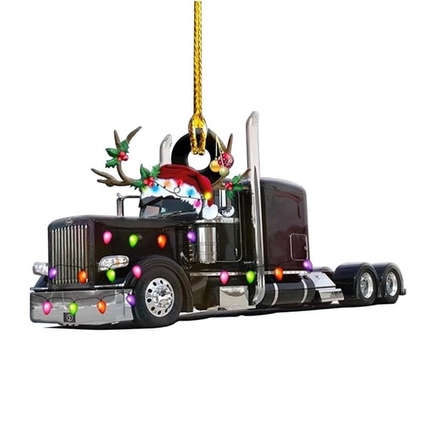 Adornos colgantes para árbol de Navidad, adornos, decoración, manualidades, colgante de madera para coche. Estilo 6