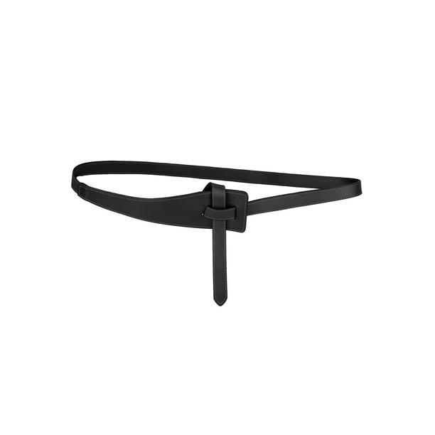 Cinturones Anchos Inspire Chic para Mujeres, Cinturón Sólido sin Hebilla, 1 Pieza, Negro