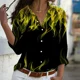 thumbnail image 1 of Camisa con botones de solapa azul y rojo para hombre y mujer, informal, para uso diario, para exteriores, de alta calidad,, 1 of 6