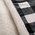 thumbnail image 5 of DAMAI Sherpa Fleece Blanket - Black and White Buffalo Plaid Christmas Blanket, 50" x 60" Double Layer Lamb Wool Blanket, Super Soft Cozy Warm Thick Winter Throw Blankets for Couch and Bed, 5 of 5