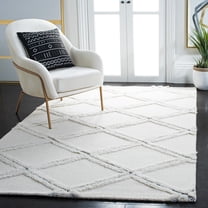 SAFAVIEH Casablanca Jaymz Diamond Area Rug, Ivory, 5' x 8'