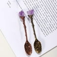 thumbnail image 5 of 2 Pcs Purple Crystal Alloy Spoons Retro Spoons Coffee Spoons Tea Spoons Dessert Spoons Ice Cream Spoons for Cafe Tableware, 5 of 5