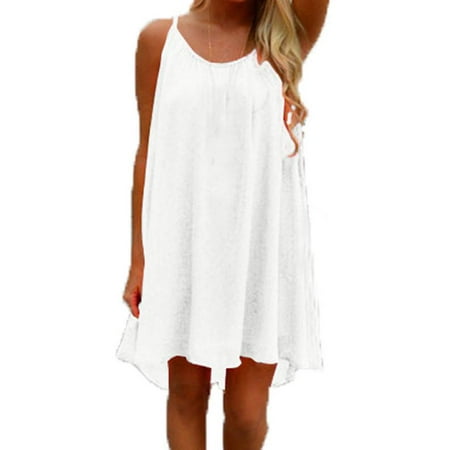 Maggy London Chiffon Dress - Women's Chiffon Sleeveless Solid Color Comfy Casual Summer Halter Dress