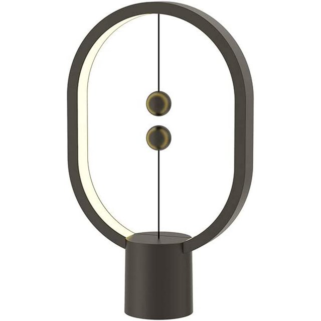Heng Balance Lamp, Light Up in the Air, USB Powered LED Table Lamp, Magnetic Desk Lamp, Warm Eye-Care Lamp, Contemporary Soft Light, Office, Home (Mini Dark Gray)