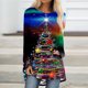 thumbnail image 2 of Tops Para Mujer Blusa de Navidad Camisas de Manga Larga Otoño Moda Casual Cuello Redondo Suelto Impreso Odeerbi ODB169612, 2 of 5