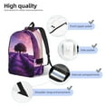 thumbnail image 3 of Fotbe Lavender Field Sunset Mochila de Lona con Estampado, Mochila Duradera, Mochila Versátil de Alta Calidad, Mochila Compacta Vintage-Small, 3 of 5