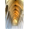 thumbnail image 2 of Perry, William 17x24 White Modern Wood Framed Museum Art Print Titled - Tall Columns Windows Ceiling Hallgrimskirkja Large Lutheran Church-Reykjavik-Iceland, 2 of 4