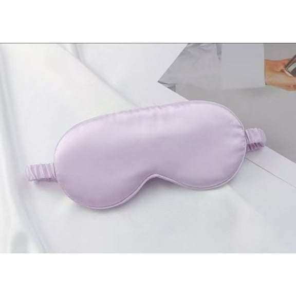 Silk Sleep Mask, Super-Smooth & Soft Eye Mask with Adjustable Strap, Blindfold, Perfect Blocks Light, Pressure Free for A Full Night's Sleep (1pcs Taro Purple)